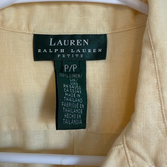 Vintage Lauren Ralph Lauren Linen Button Down Shirt - Picture 4 of 4